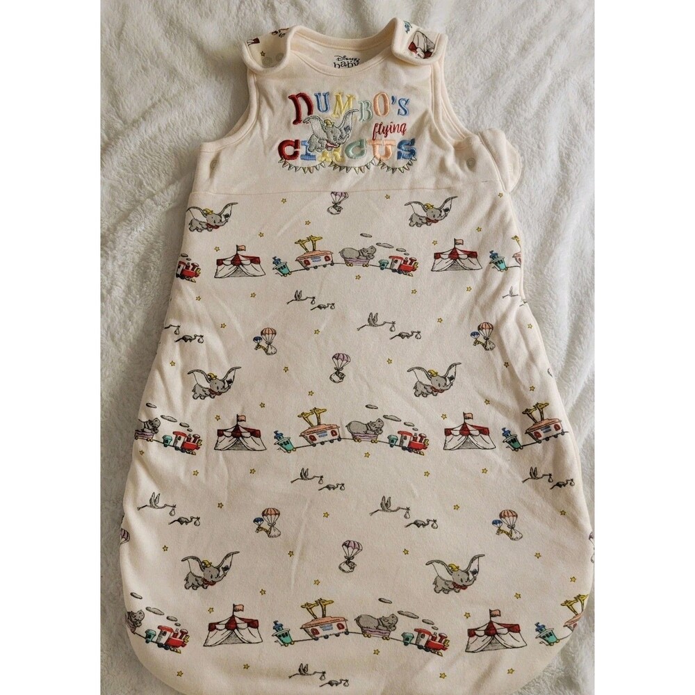 Disney Baby Dumbo's Flying Circus Sleep Sack 0-6Month Wearable Zip Closure